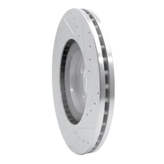 R1 Concepts EDZ-63130L Brake Rotor Drilled and Slotted Silver